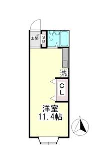 コウヅキハイツ【2nisi号室】の間取り