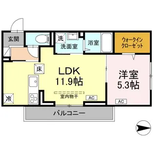 アーバンライフヒロ沖浜【1階】の間取り
