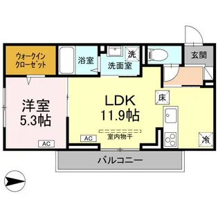 アーバンライフヒロ沖浜【1階】の間取り