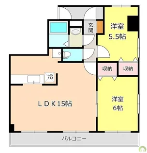 ガーデンヒルズ城南V【3A号室】の間取り