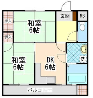 金盃第2高羽荘【5階】の間取り