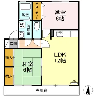 レジデンス矢三A【101号室】の間取り