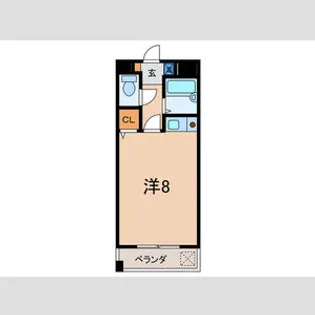 クレッシェンド岸地【1階】の間取り