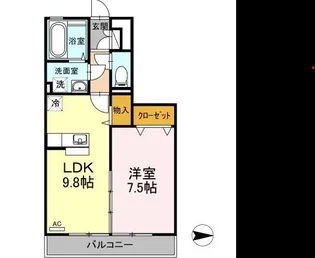リバーパークA【303号室】の間取り