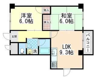 六甲司マンション【2階】の間取り
