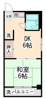 サンシャイン王子【4D号室】の間取り
