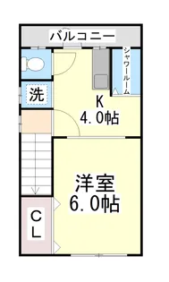 カーサ原田通【2階】の間取り
