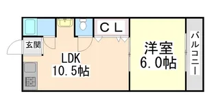 ハイツローレル【4階】の間取り