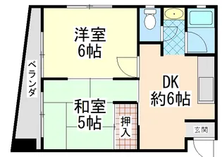 坂田ハイツ【4階】の間取り