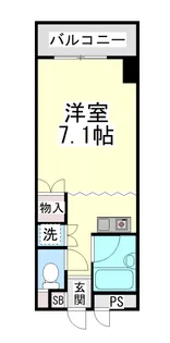 西灘駅前ハイツ【4階】の間取り