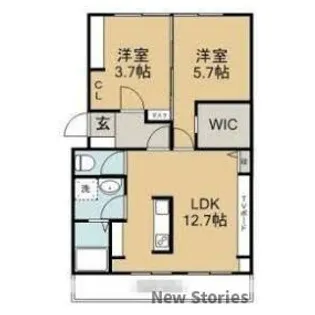 天神マンションⅡ【3階】の間取り