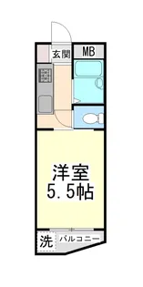 六甲アサヒ【1階】の間取り