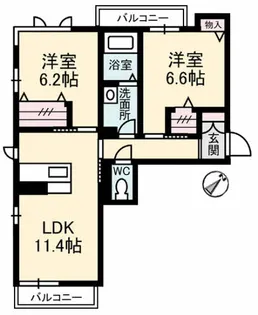 ローレルTAKU【3階】の間取り