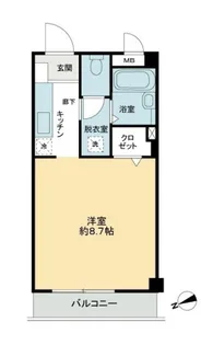 フィネス佐古【2階】の間取り