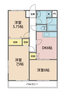 シャリテ国府【203号室】の間取り