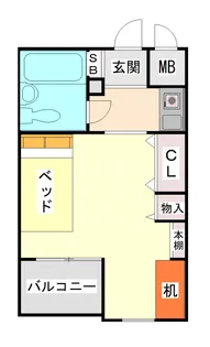 ラ・フェ・ブランシュ岡本【1階】の間取り