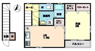 メゾン富田橋Ⅱ【2階】の間取り