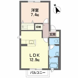 シャーメゾン昭和Ⅱ棟【2階】の間取り