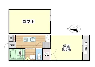 ピース・スクエア住吉 A棟【2階】の間取り