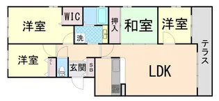 住吉ガーデン【1階】の間取り