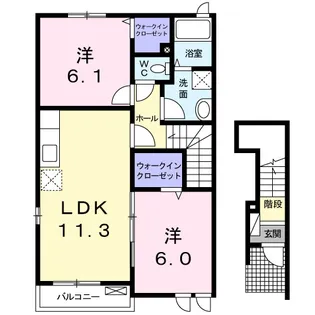 プランドール ドゥー【2階】の間取り