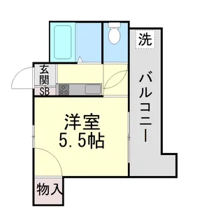 六甲アサヒ【4階】の間取り
