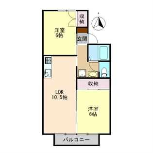 ファミール渭水【2階】の間取り