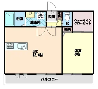 リブライフ国府【102号室】の間取り