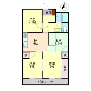 プリンスハイツ【306号室】の間取り