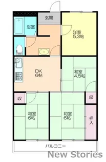 プリンスハイツ【505号室】の間取り