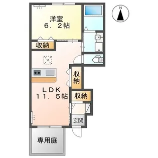 ヴィクトワール【1階】の間取り