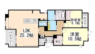 THE SKY 御影郡家【2階】の間取り
