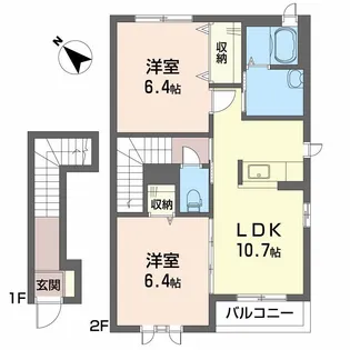 ガーデニアマミ【2階】の間取り