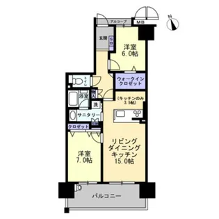 アルファステイツ県庁前【14階】の間取り