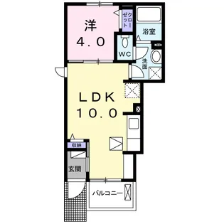 パーク アクシスA【1階】の間取り