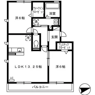 パルク アミティエ Ⅰ【203号室】の間取り