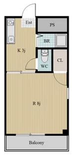 ピース・クラージュB【3階】の間取り