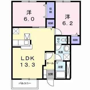 ハッピースクエアー Ⅰ【1階】の間取り