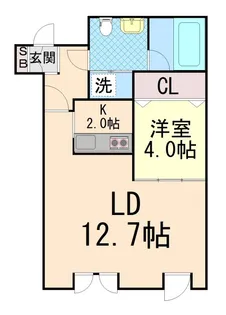 パラシオ御影【2階】の間取り