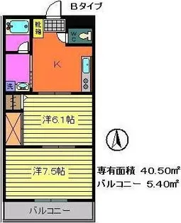 アーバンコート沖洲【302号室】の間取り