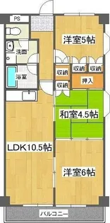 第19柴田マンション【705号室】の間取り