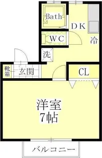 クレアコートA【101号室】の間取り