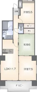 松崎ツインパークス S棟【5階】の間取り