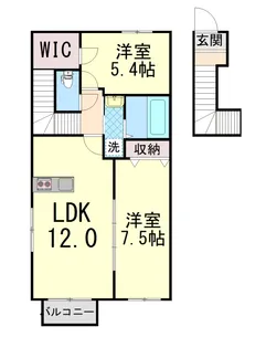 クロリス摩耶【2階】の間取り