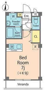 ブランモンターニュ【103号室】の間取り