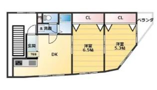 ベルエアー御影Ⅱ【4階】の間取り