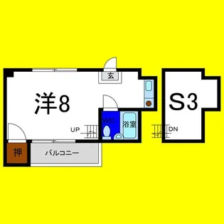 エスタシオン二軒屋【302号室】の間取り