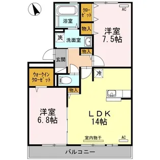 リヴェール北島【3階】の間取り