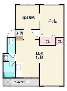 湯川ハイツ【4階】の間取り