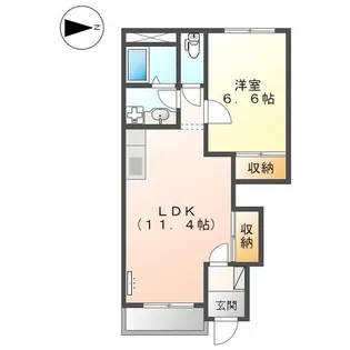 リバーサイド本条【1階】の間取り